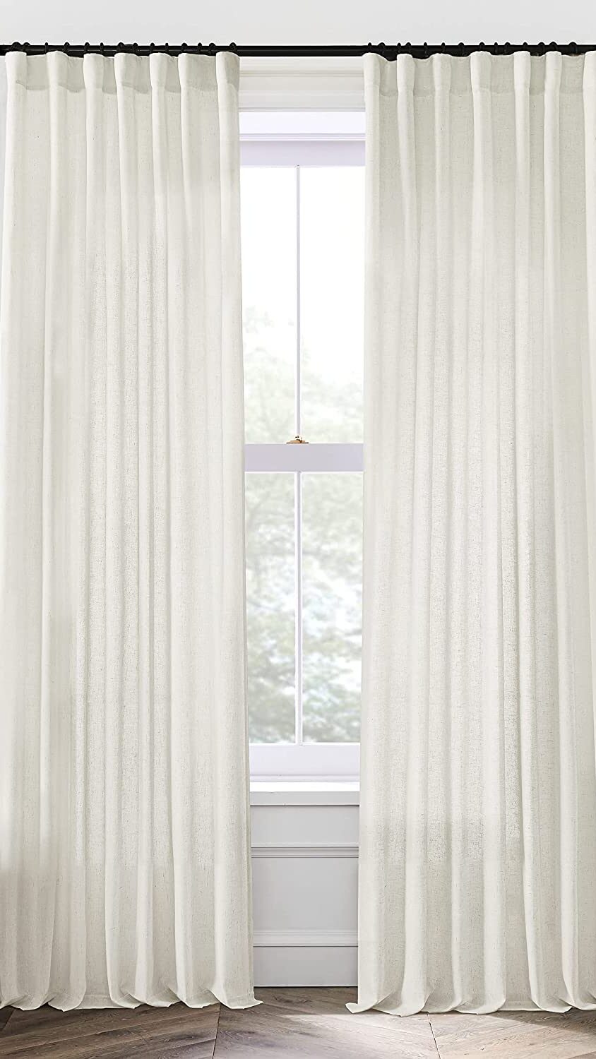 9 Modern Farmhouse Curtain Ideas To Drape Your Home In Luxury   Farmhouse White Curtain Edited 