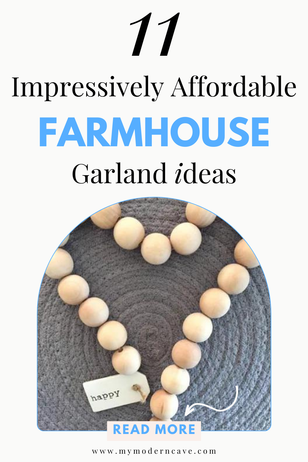 infographic on farmhouse garland ideas