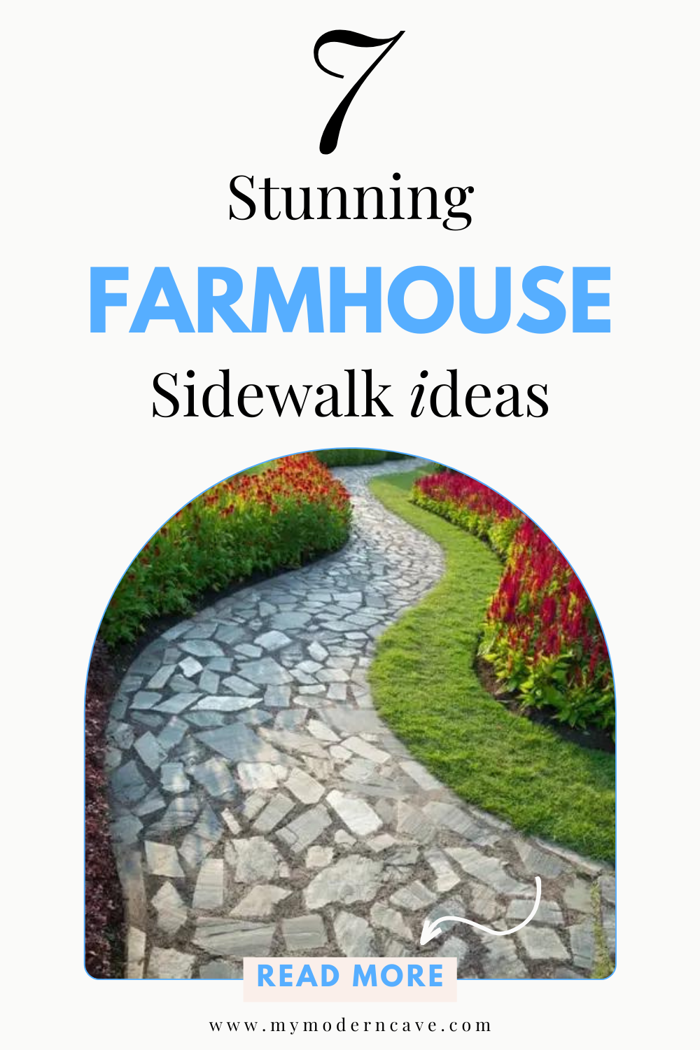 infographic on farmhouse sidewalk ideas