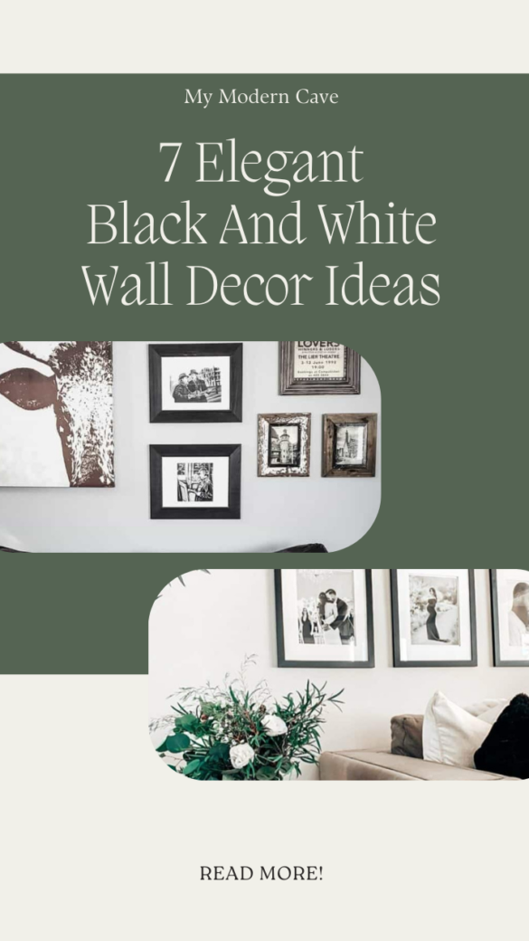 7+ Elegant Black And White Farmhouse Living Room Wall Décor Ideas