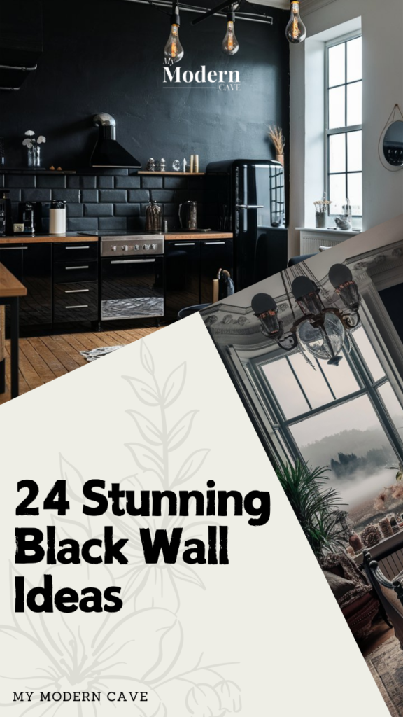 23+ Black Wall Ideas That You Can Watch All Day Long – My Modern Cave