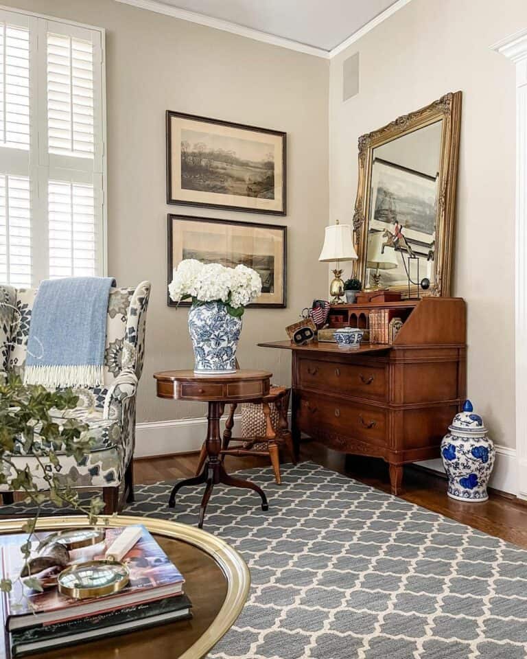  Blue Living Room with a Touch of Nature