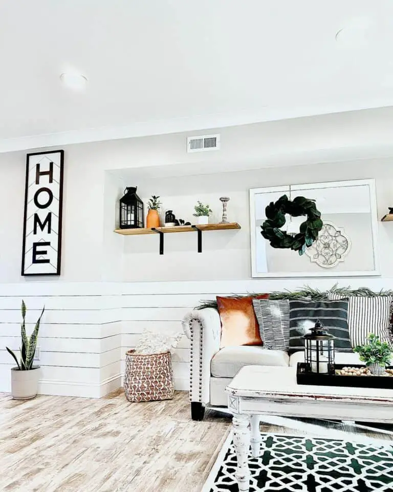 Boho Fusion: Farmhouse Living with Black and White Accents