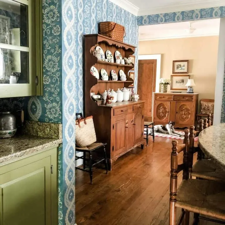 Cottage Kitchen Adorned With Wooden Furniture