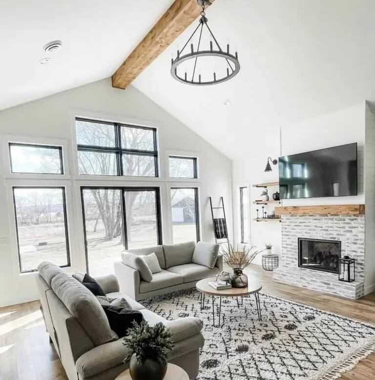 7+ Charming Farmhouse Living Room Window Style Ideas