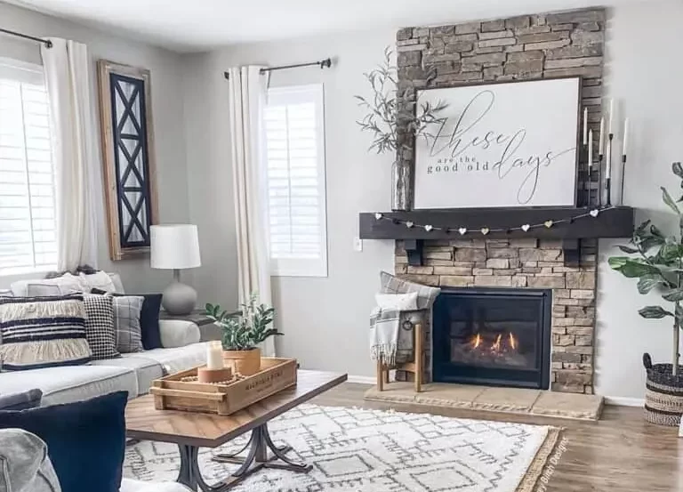 7+ Rustic Farmhouse Stone Fireplace Ideas that Steal the Show
