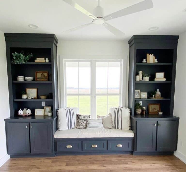 Incorporating Built-in Bookshelves into Window Seating