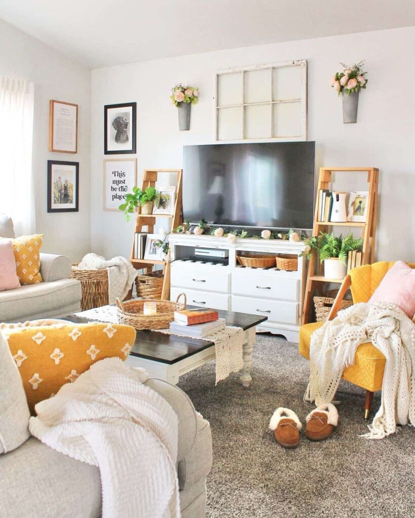 Neutral Living Room Colors That Complement Yellow