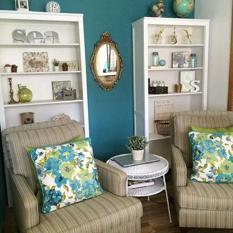  Refreshing Blue Living Room Design