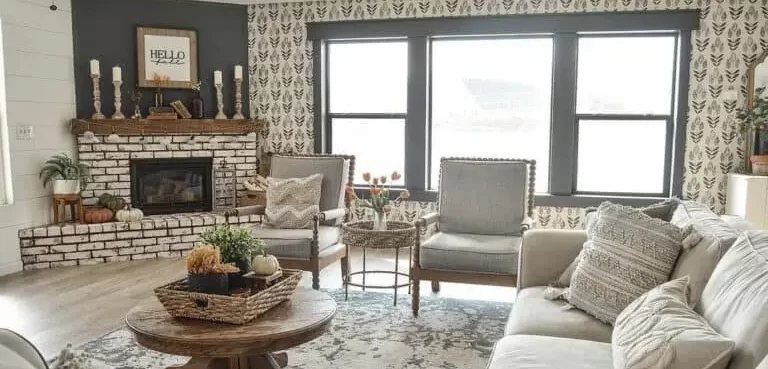 Striking Modern Gray Trim in a Neutral Living Room