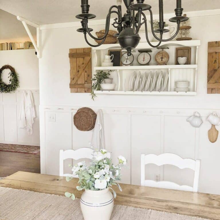 Time-Tested Elegance: Vintage Shelving in the Dining Room