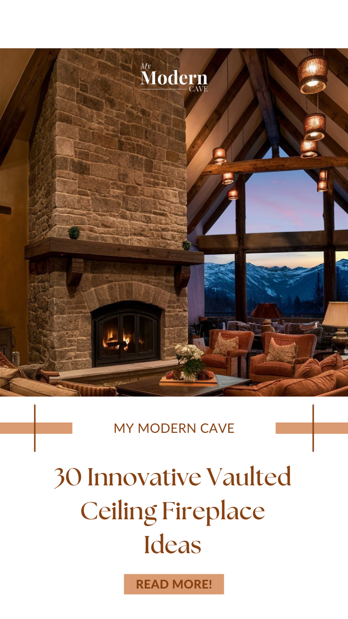 Vaulted Ceiling Fireplace Ideas Infographic