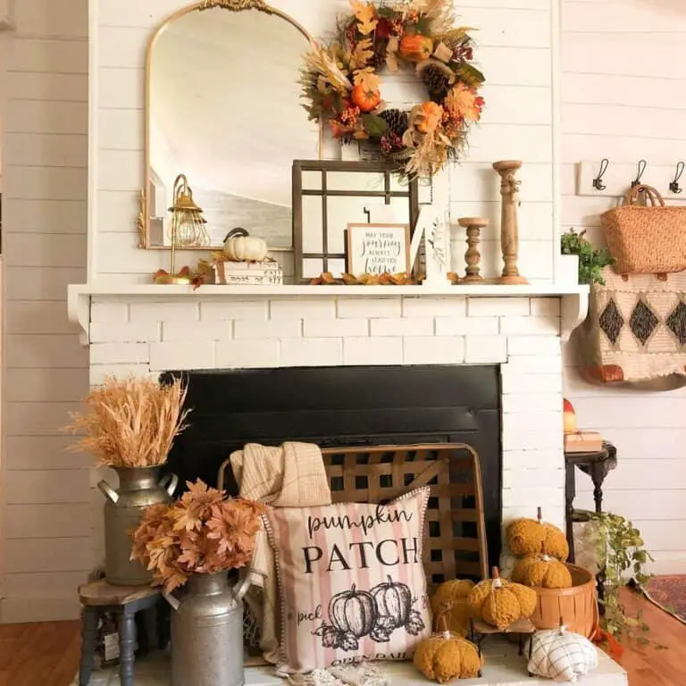 Vintage Halloween Vibes around the Fireplace