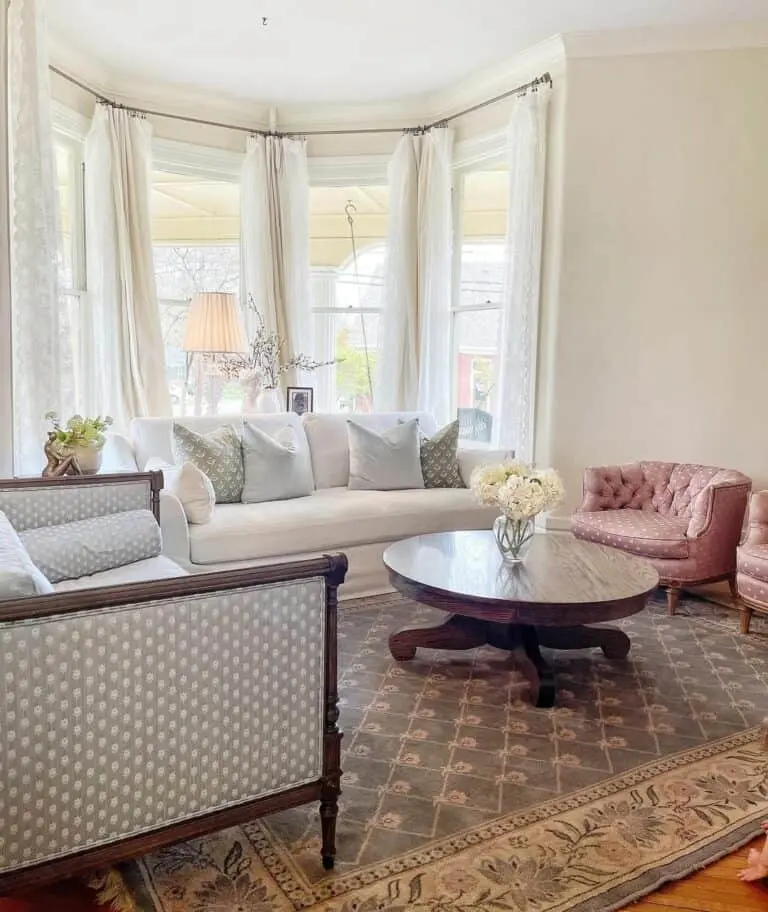 Classical Living Room Oasis by the Bay Window