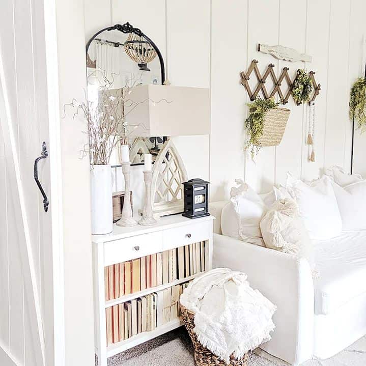 Decorative Black-framed Mirror Adding Depth