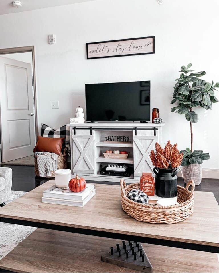 Embrace Fall with Cozy Entertainment Center Decor