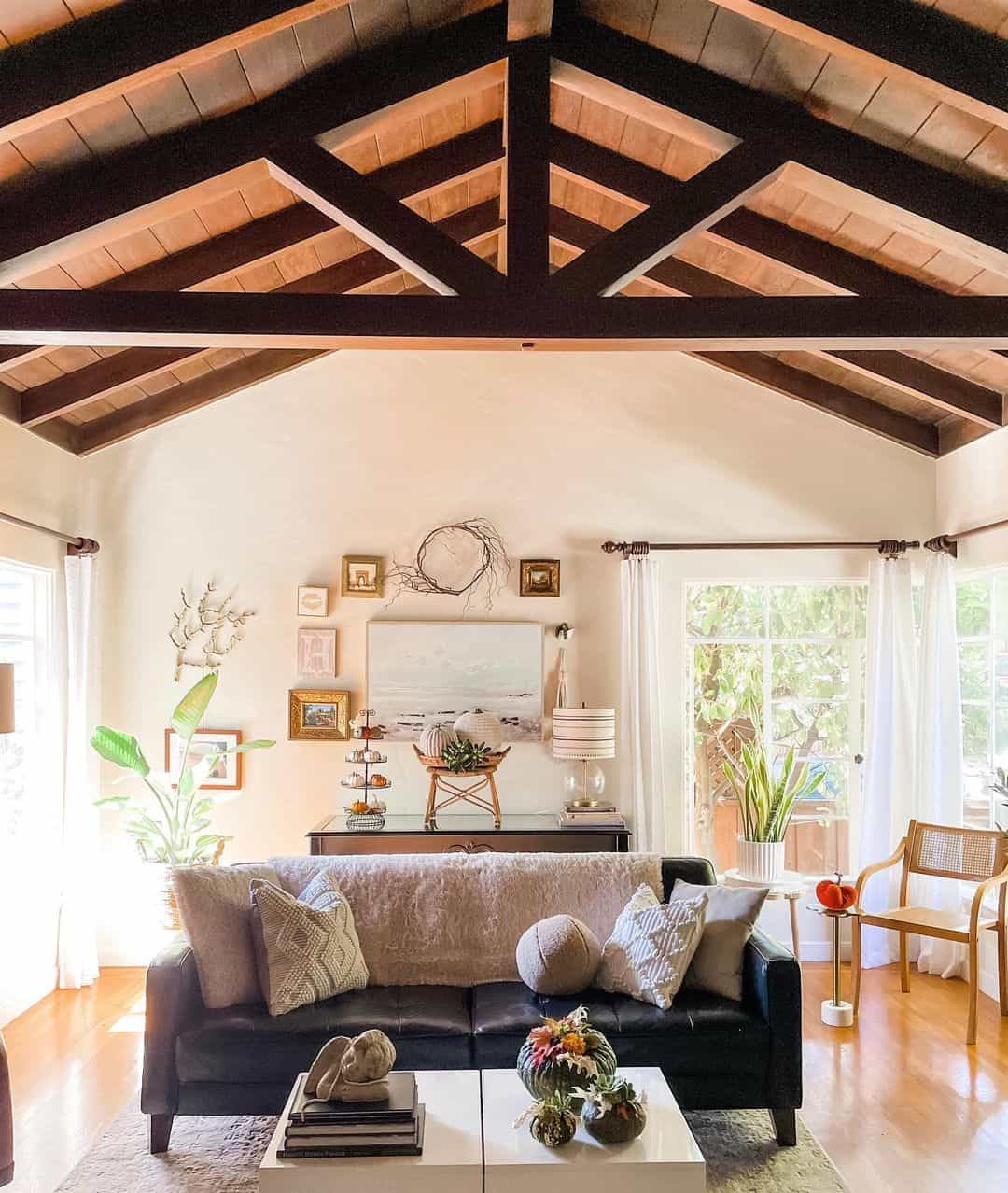 Embrace Natural Living Room Lighting Through French Windows