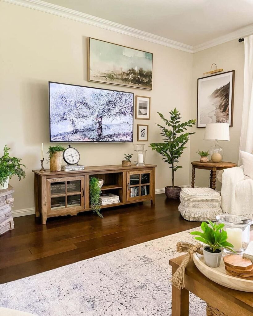 7+ Chic Living Room Entertainment Center Designs for Your Farmhouse ...