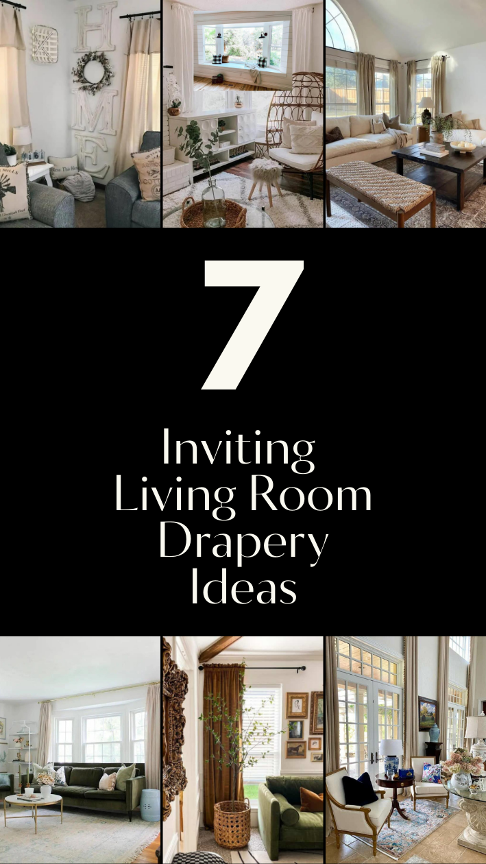 Living Room Drapery Ideas Infographic