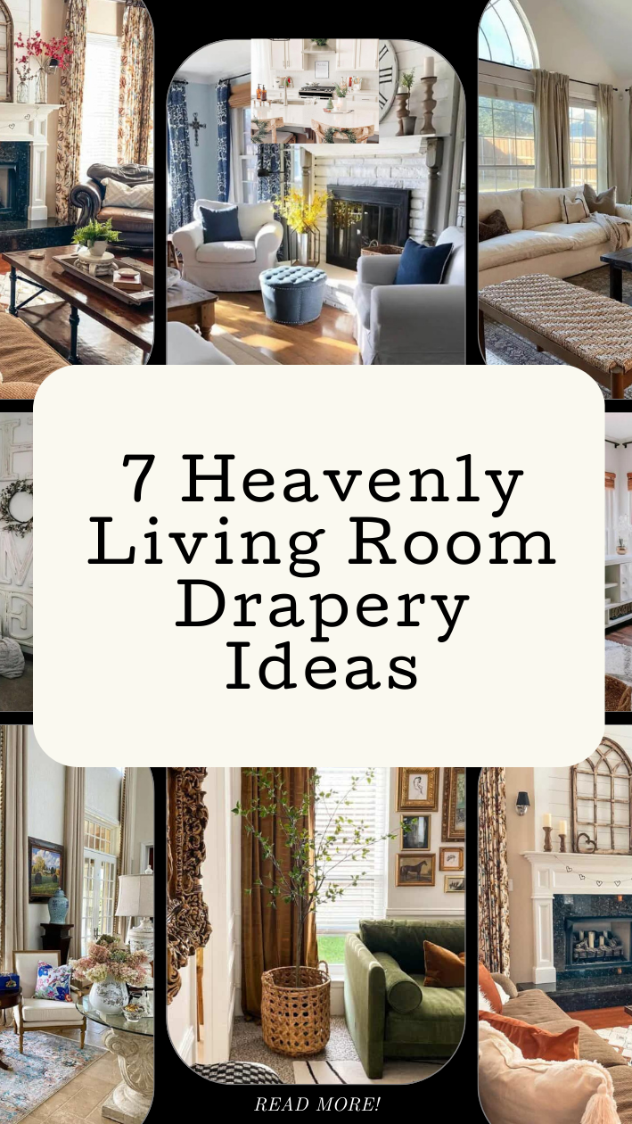 Living Room Drapery Ideas Infographic