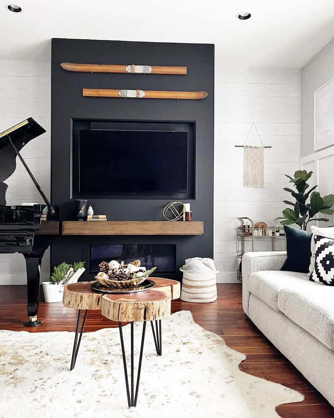 Monochrome Fireplace Elegance