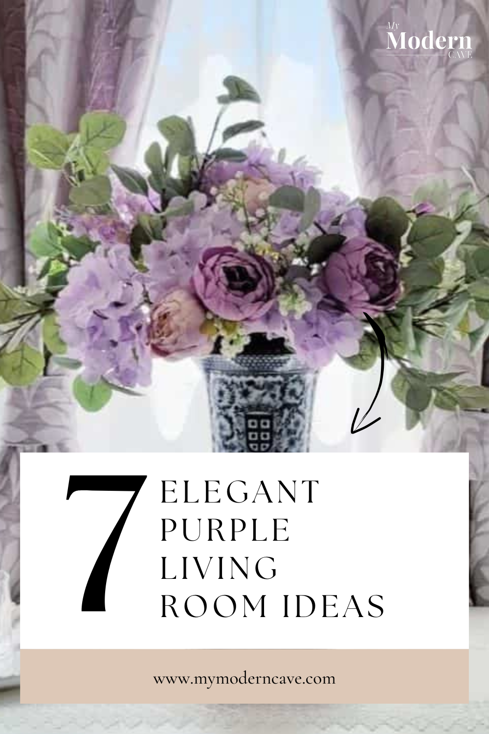 Purple Living Room Ideas Infographic