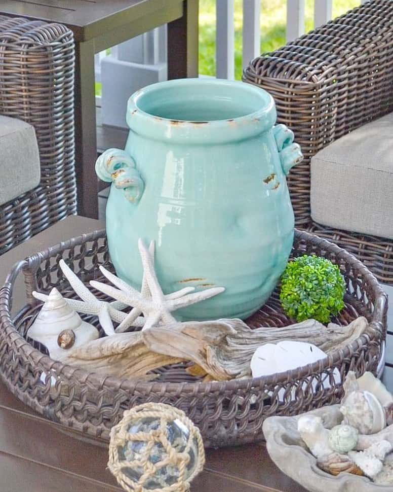 Round Woven Tray: The Perfect Coastal Centerpiece