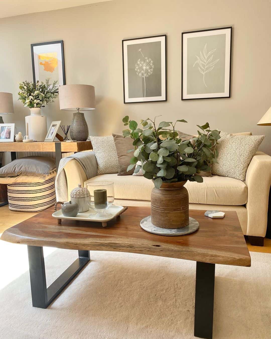 Rustic Elegance: Live Edge Wooden Coffee Table