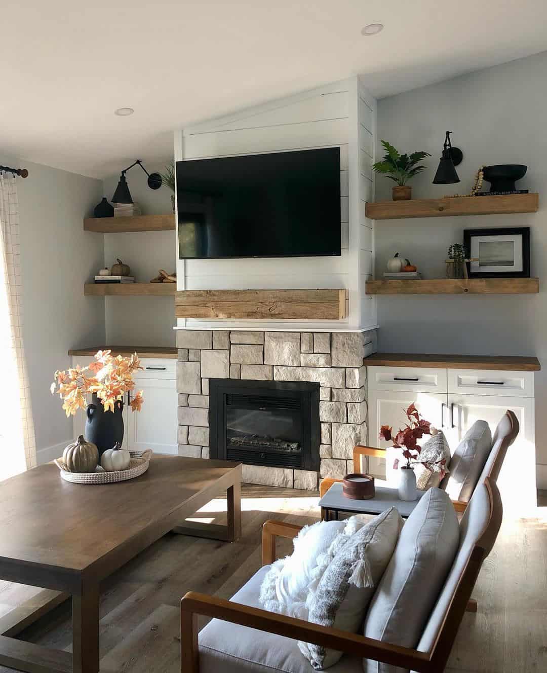 Tranquil Lake House Seating Area