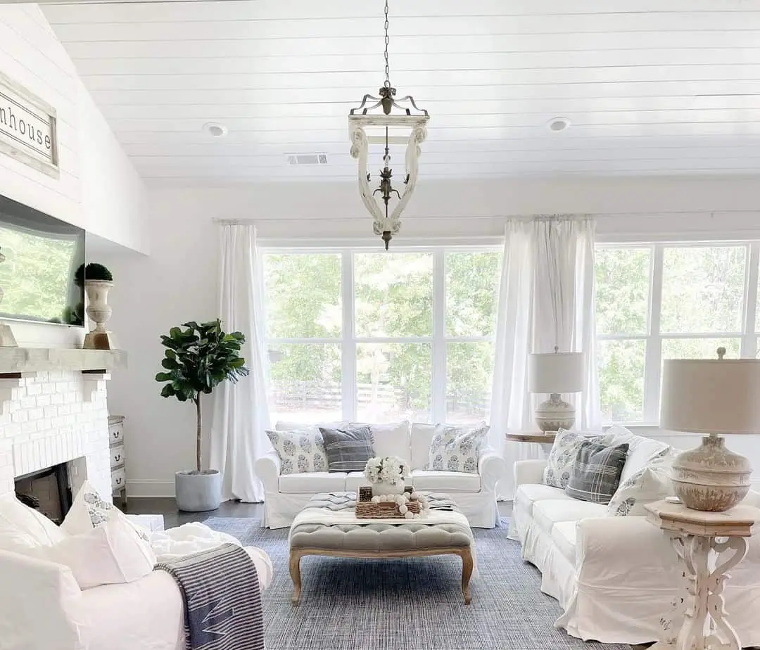 Vintage Inspired White Sofas for a Charming French Cottage Vibe