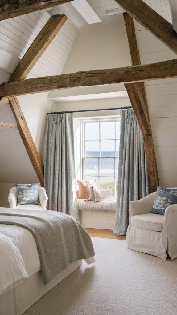 24 Exposed Beam Ceiling Ideas So Stunning You Ll Want Them In Every Room A Photo Of An English Countryside Bedroom With Exp GLfvdRGYTYuy XA0yExLxg 6DzerTh5QHKWV FEo5COjA 1 574x1024