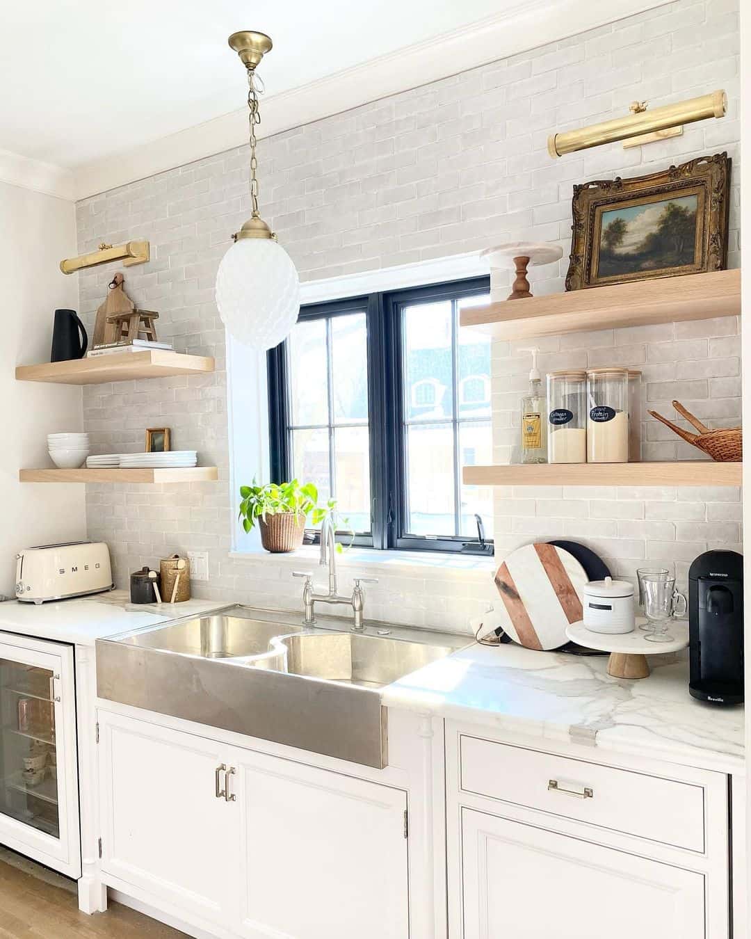 A Fusion of Styles in the Gray Tile Farmhouse Kitchen