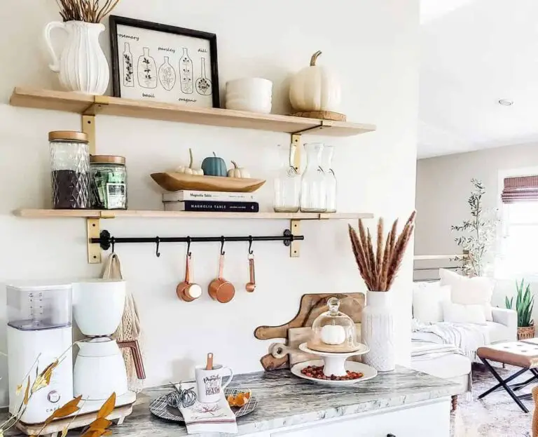 7+ Sophisticated Shelf Decor Ideas for a Timeless Farmhouse Kitchen