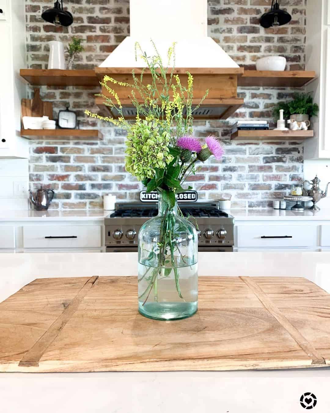 Blooming Splendor in a Cozy Kitchen