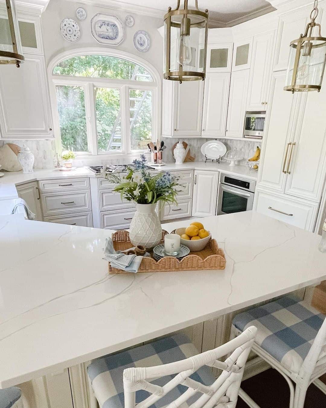 Coastal Nautical Kitchen with Blue and White Accents