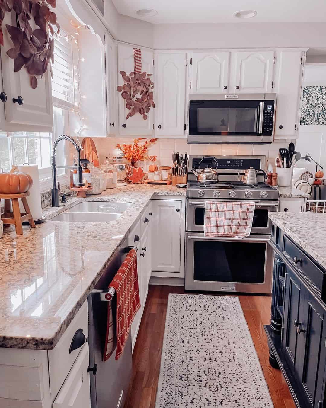 Cozy Compact Kitchen Adorned with Fall Décor