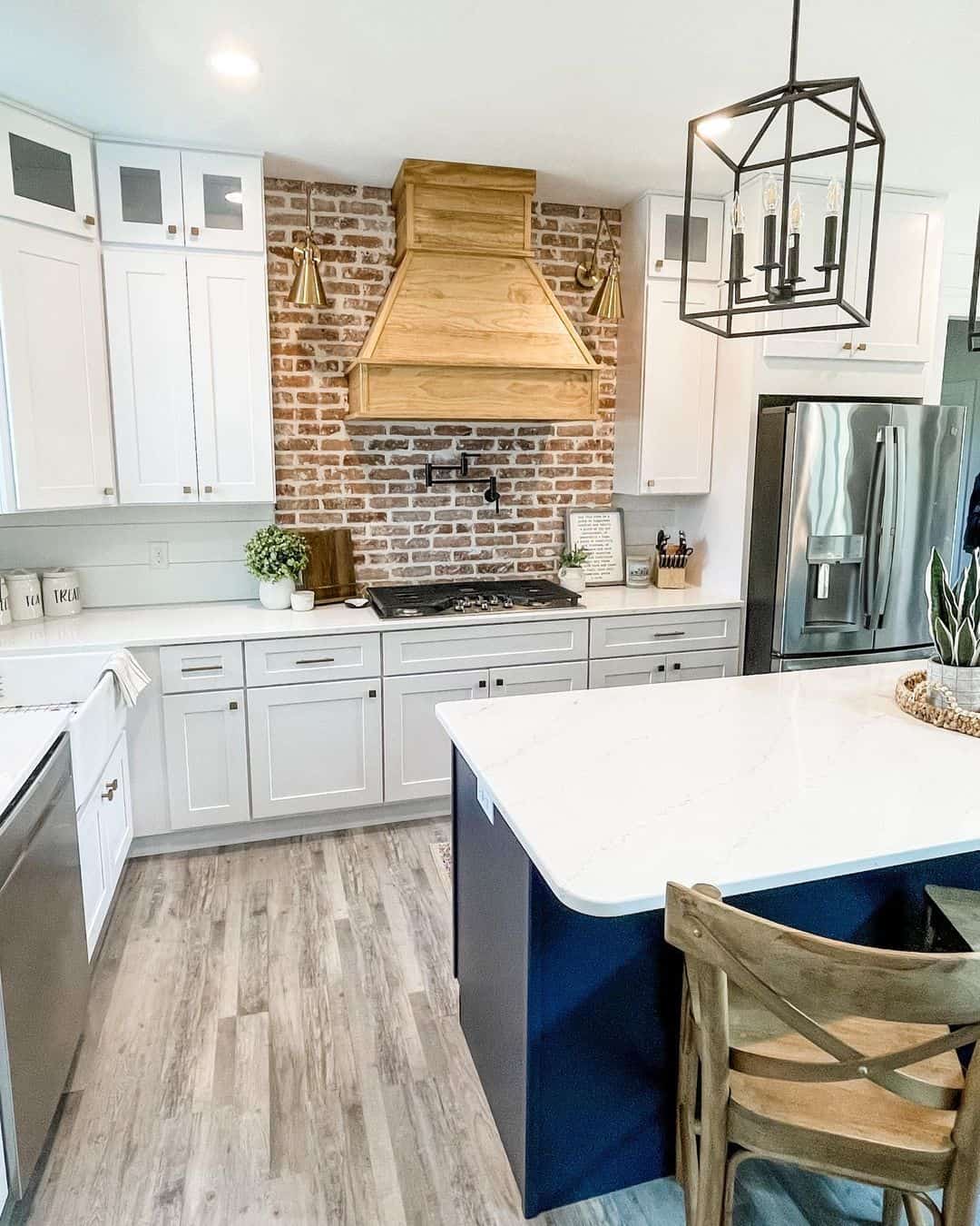 Crisp White Shiplap Backsplash for Shaker Cabinets