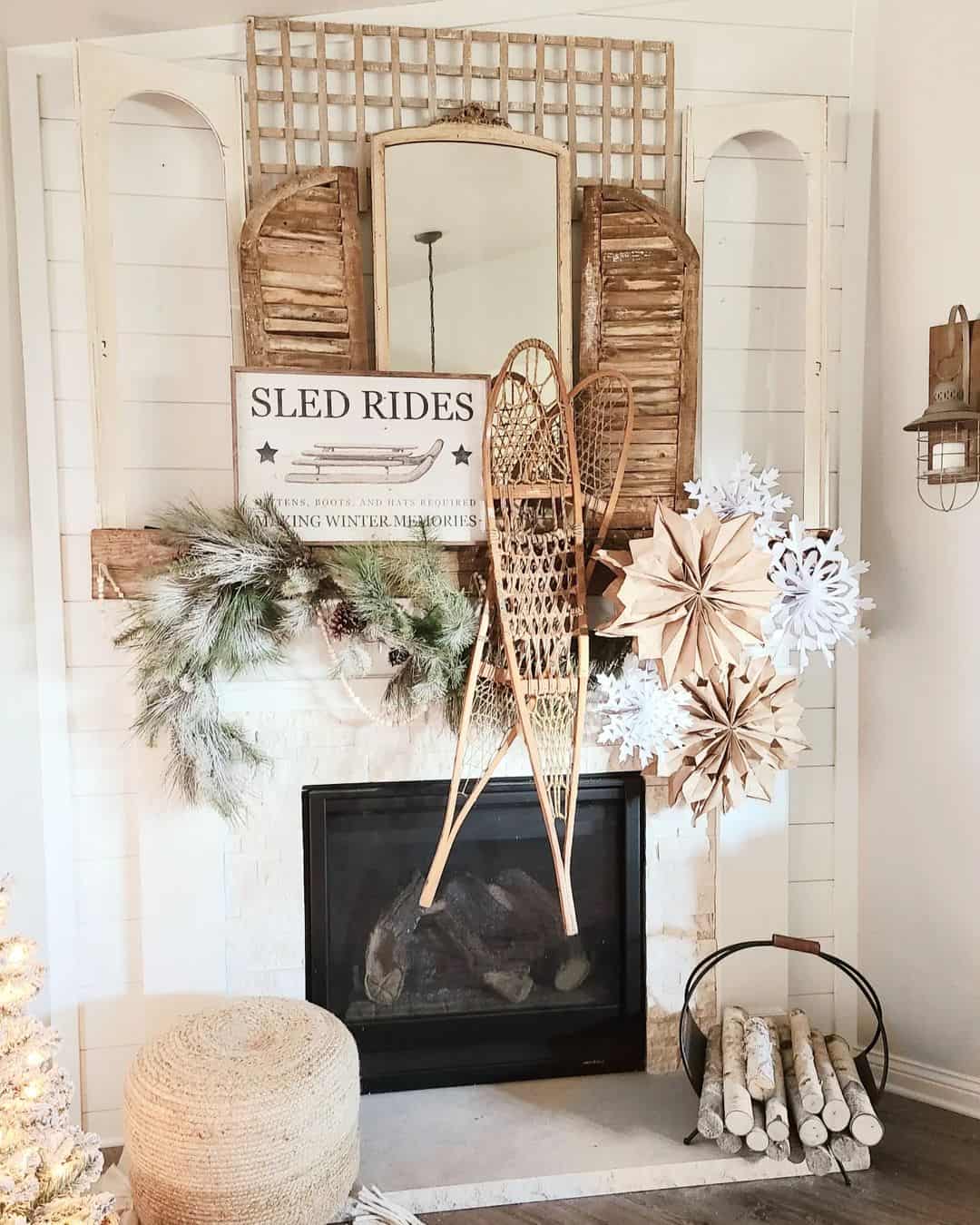Enhancing Cozy Farmhouse Vibes with Rattan Decor for the Fireplace