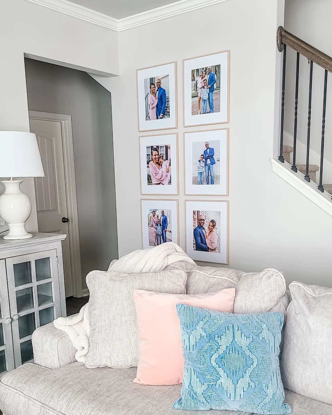 Harmonious Family Photographs in a Modern Living Room