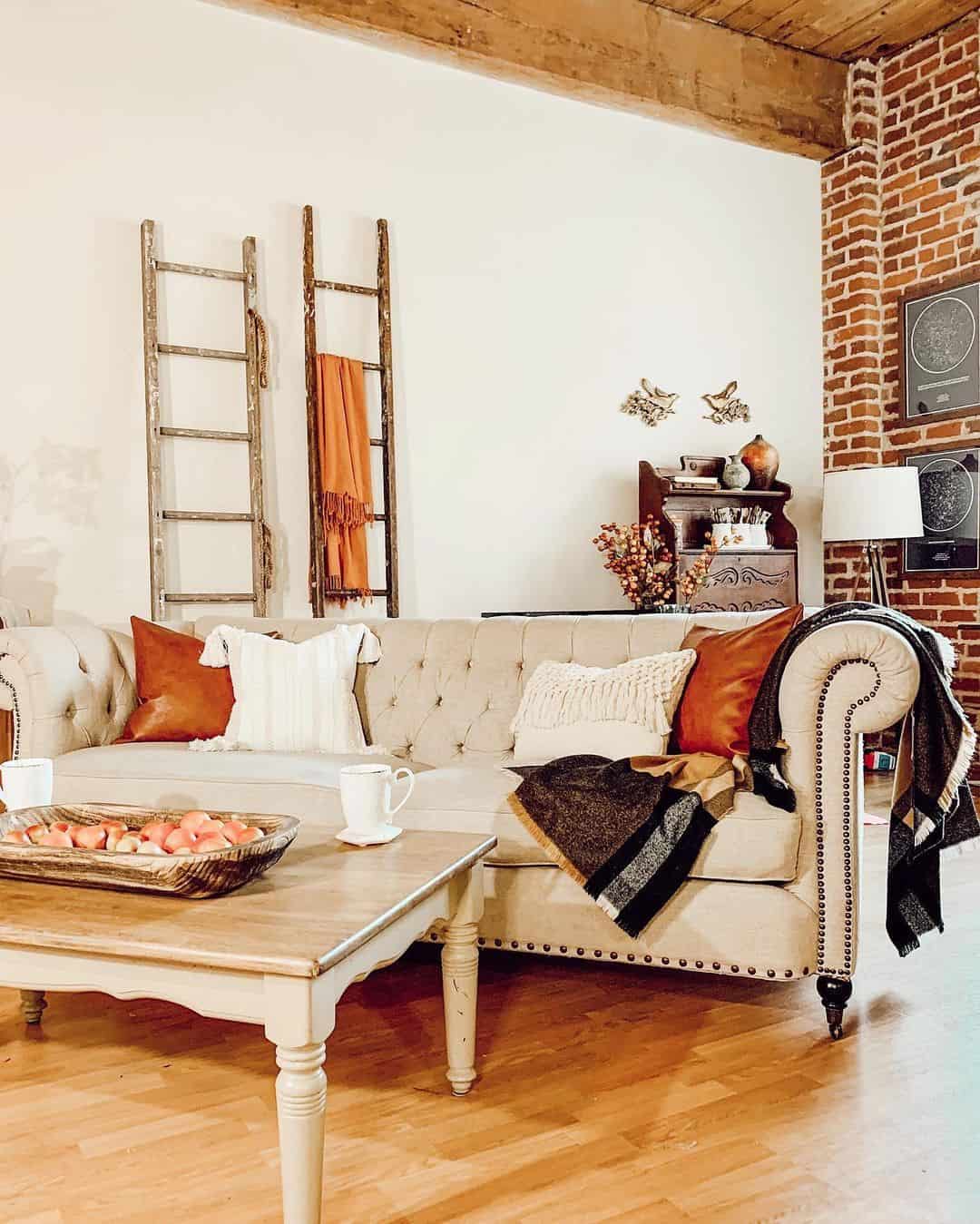 Industrial Aesthetic with High Ceilings and Wood Flooring