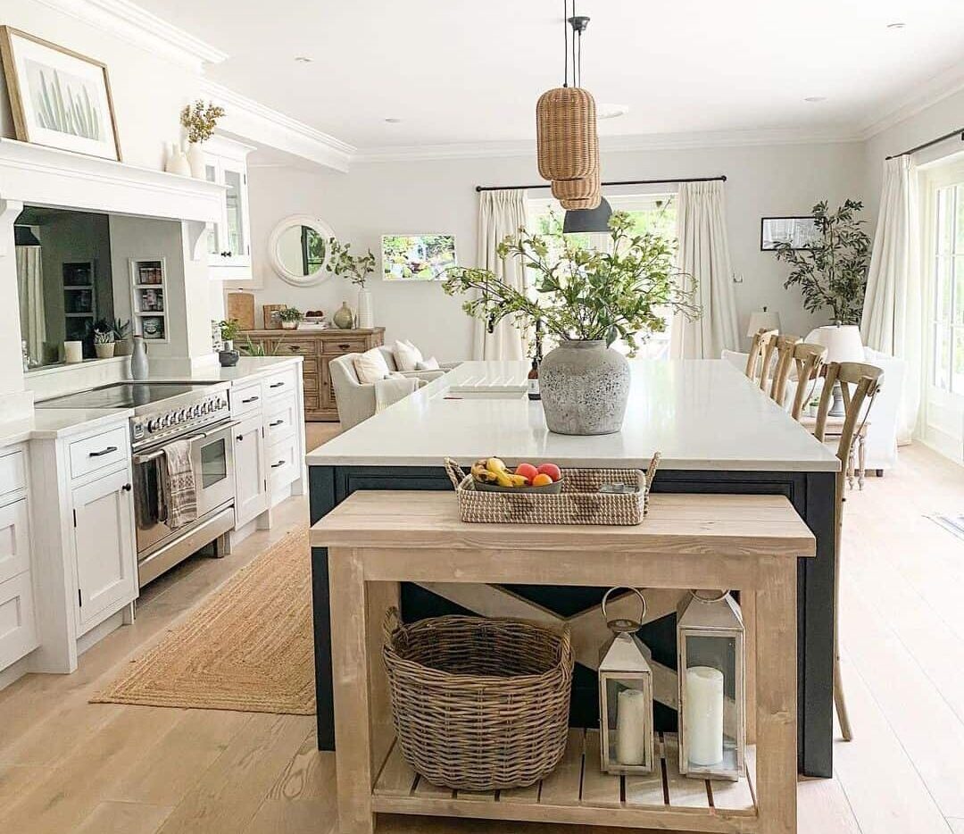 Kitchen Adorned with Neutral Wooden Decor