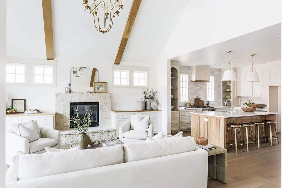 Luminance in the Living Room with Wooden Ceiling Beams