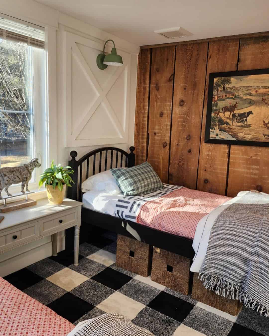 Rustic Charm in a Country-Style Double Bedroom