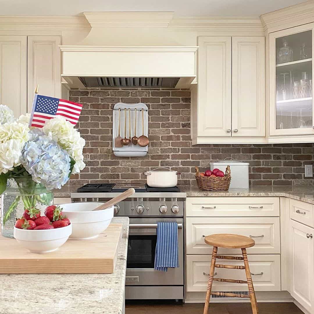 Rustic Farmhouse Kitchen with Patriotic Touch