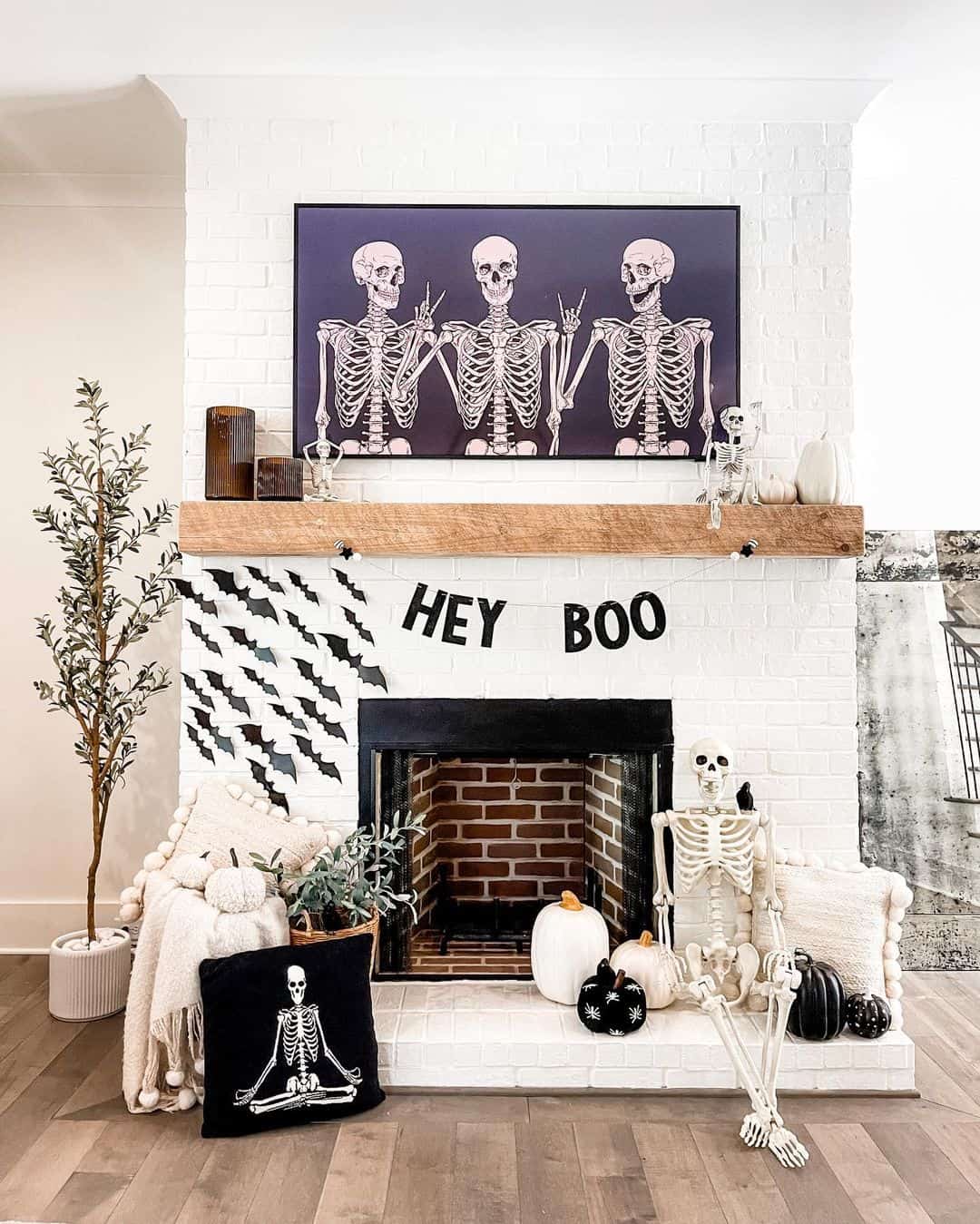 Spine-Chilling Halloween Fireplace Decor