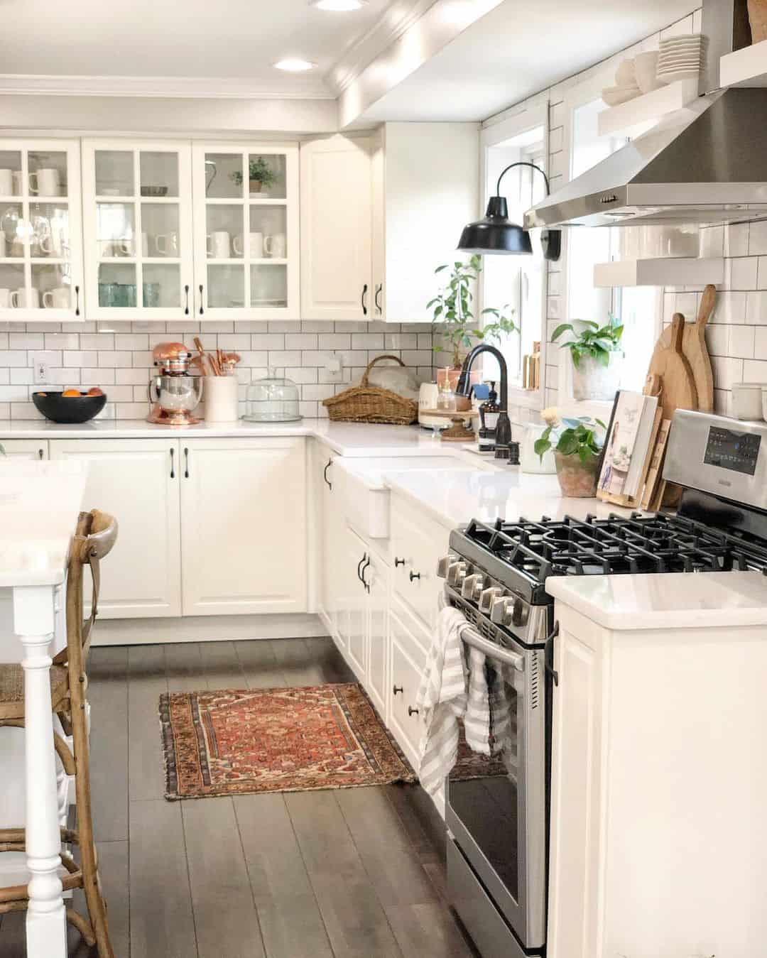 Glass-Paneled Elegance in Cabinetry