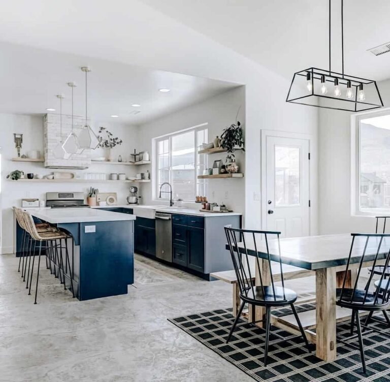 7+ Navy Island Ideas for a Farmhouse Kitchen Update – My Modern Cave