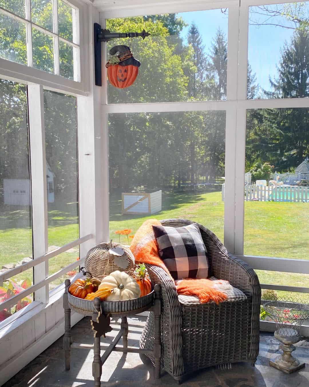 Rustic Porch Retreat with Autumn Flair