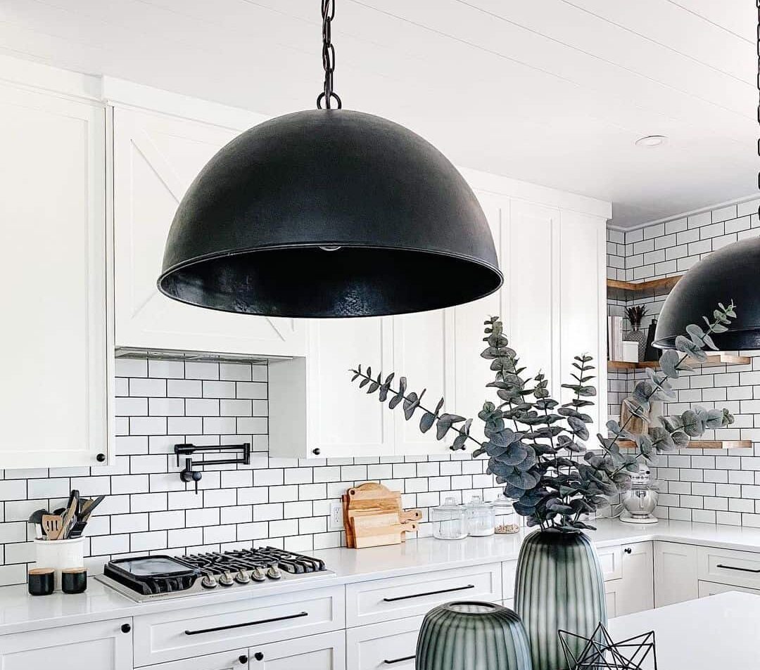 Subway Tile Kitchen with Contrasting Elements