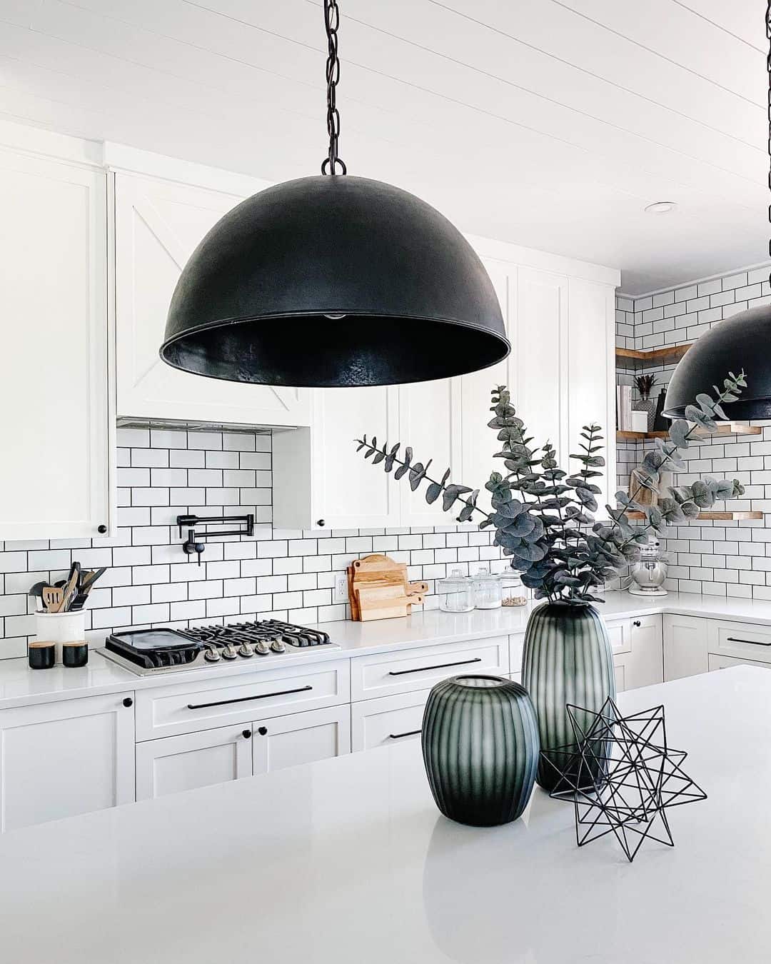 Subway Tile Kitchen with Contrasting Elements